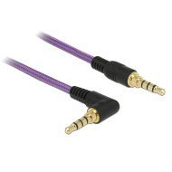 Delock Καλώδιο Jack Stereo Σε Jack Stereo 4Pin 3.5Mm, 90°, Μωβ, 1M