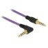 Delock Καλώδιο Jack Stereo Σε Jack Stereo 4Pin 3.5Mm, 90°, Μωβ, 1M