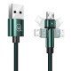 Usams Καλώδιο Micro Usb Σε Usb Sj478, Περιστρεφόμενο, 2A, 1M, Πράσινο Usams Καλώδιο Micro Usb Σε Usb Sj478, Περιστρεφόμενο, 2A, 1M, Πράσινο