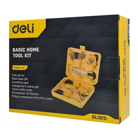 Deli Σετ Εργαλείων Dl1011J, Με Θήκη, 11Τμχ Deli Σετ Εργαλείων Dl1011J, Με Θήκη, 11Τμχ