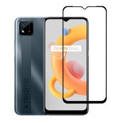 Powertech Tempered Glass 5D Tgc-0578, Realme C11, Full Glue, Μαύρο Powertech Tempered Glass 5D Tgc-0578, Realme C11, Full Glue, Μαύρο