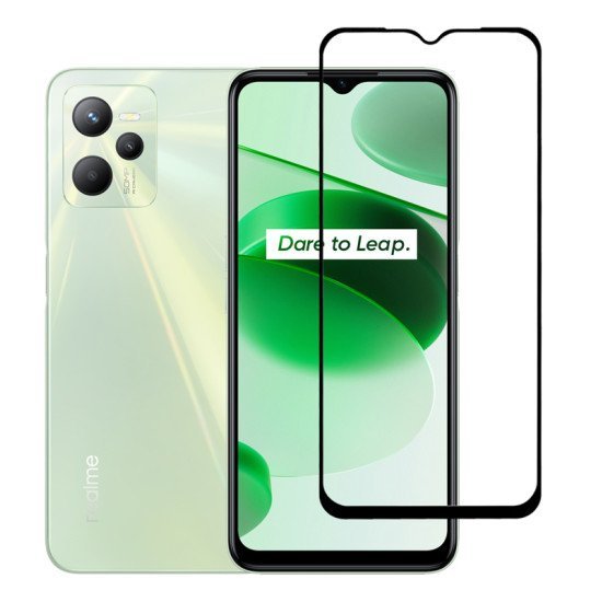 Powertech Tempered Glass 5D Tgc-0579, Realme C35, Full Glue, Μαύρο Powertech Tempered Glass 5D Tgc-0579, Realme C35, Full Glue, Μαύρο