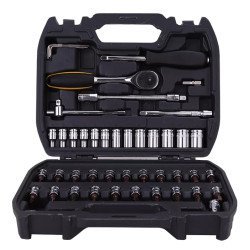 Deli Σετ Εργαλείων Dl1046, Με Θήκη, 1/4", Cr-V, 46Τμχ