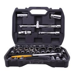 Deli Σετ Καστάνια Με Καρυδάκια Dl1032, Με Θήκη, 1/2", Cr-V, 32Τμχ