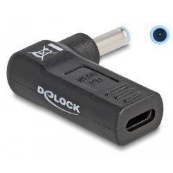 Delock Αντάπτορας Τροφοδοσίας 60004, Usb-C Σε Hp 4.5X3Mm, 90°, Μαύρος