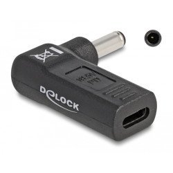 Delock Αντάπτορας Τροφοδοσίας 60007, Usb-C Σε Dell 4.5X3Mm, 90°, Μαύρος