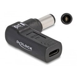 Delock Αντάπτορας Τροφοδοσίας 60008, Usb-C Σε Dell 7.4X5Mm, 90°, Μαύρος