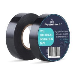 Powertech Μονωτική Ταινία Υψηλής Αντοχής Pt-1030, 19Mm, 20M, Μαύρη