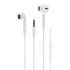 Powertech Earphones Με Μικρόφωνο Classic, 3.5Mm, 1.2M, Λευκά