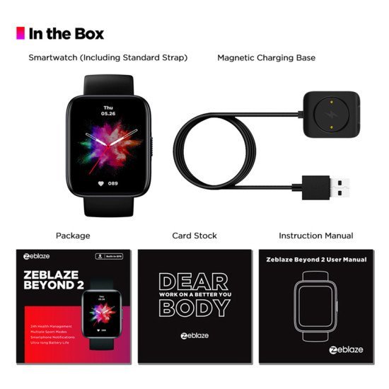 ZEBLAZE smartwatch Beyond 2, 1.78" AMOLED, GPS, heart rate, 5 ATM, μαύρο ZEBLAZE smartwatch Beyond 2, 1.78" AMOLED, GPS, heart rate, 5 ATM, μαύρο