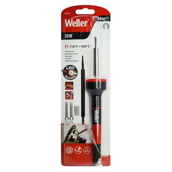 Weller Kit Κολλητήρι Wlirk3023C Με Led Φωτισμό, 3X Μύτες, 30W, Έως 400°C