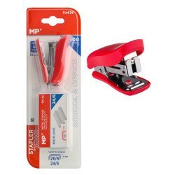 Mp Mini Συρραπτικό Με Ανταλλακτικά Pa636, 24/6-26/6, 10 Φύλλα, Κόκκινο