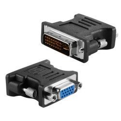 Powertech Αντάπτορας Vga Θηλυκό Σε Dvi 24+1 Αρσενικό Cab-G036, Μαύρος