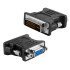 Powertech Αντάπτορας Vga Θηλυκό Σε Dvi 24+1 Αρσενικό Cab-G036, Μαύρος