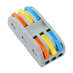 Powertech Κλέμα Σύνδεσης Καλωδίων Huh-0091, 3 Θέσεων, 0.08Mm-4Mm², 10Τμχ