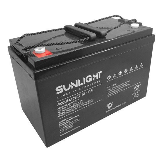 Sunlight Μπαταρία Μολύβδου Accuforce S S12-115, 12V 115Ah