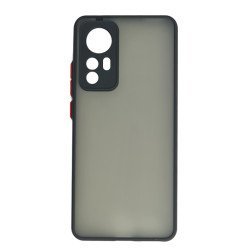 Powertech Θήκη Color Button Mob-1758 Για Xiaomi 12/12X, Μαύρη