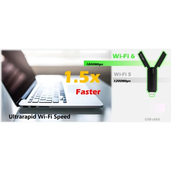 Airlive Ασύρματος Usb Αντάπτορας Usb-18Ax, Wi-Fi 6 1800Mbps, Dual Band Airlive Ασύρματος Usb Αντάπτορας Usb-18Ax, Wi-Fi 6 1800Mbps, Dual Band