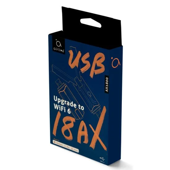 Airlive Ασύρματος Usb Αντάπτορας Usb-18Ax, Wi-Fi 6 1800Mbps, Dual Band Airlive Ασύρματος Usb Αντάπτορας Usb-18Ax, Wi-Fi 6 1800Mbps, Dual Band