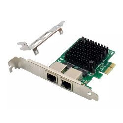 Powertech Κάρτα Επέκτασης Pcie Σε 2X Rj45 Gigabit St7279, Jl82571Gb