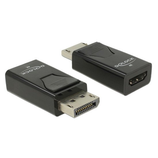 Delock Αντάπτορας Displayport 1.2 Σε Hdmi 66234, 4K, Passive, Μαύρος Delock Αντάπτορας Displayport 1.2 Σε Hdmi 66234, 4K, Passive, Μαύρος
