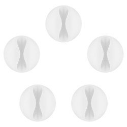 Goobay Οργανωτές Καλωδίων Σιλικόνης 95183, 1 Θέση, Φ7.8Mm, Λευκό, 5Τμχ