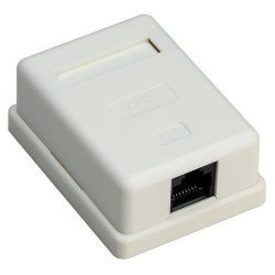 Goobay Επιτοίχια Πρίζα Δικτύου 77632, 1 Θύρα Rj45, Cat 6 Utp, Λευκή