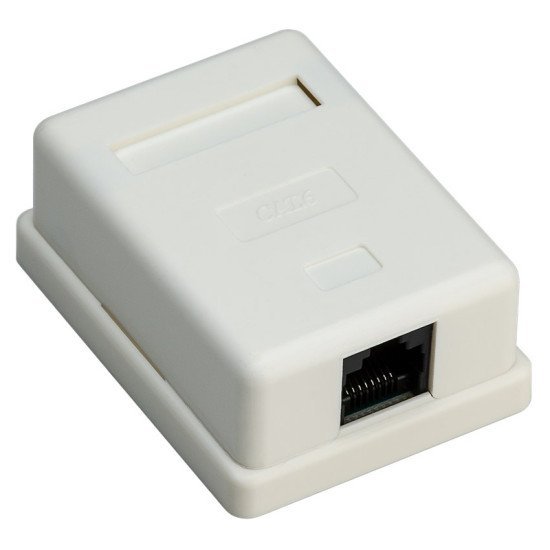 Goobay Επιτοίχια Πρίζα Δικτύου 77632, 1 Θύρα Rj45, Cat 6 Utp, Λευκή Goobay Επιτοίχια Πρίζα Δικτύου 77632, 1 Θύρα Rj45, Cat 6 Utp, Λευκή