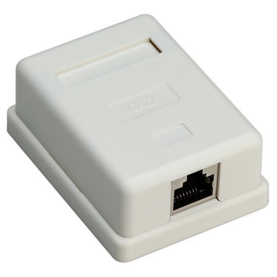 Goobay Επιτοίχια Πρίζα Δικτύου 77634, 1 Θύρα Rj45, Cat 6 Stp, Λευκή Goobay Επιτοίχια Πρίζα Δικτύου 77634, 1 Θύρα Rj45, Cat 6 Stp, Λευκή