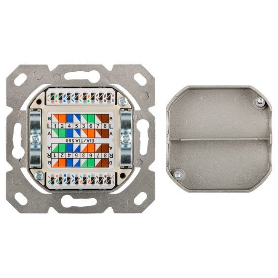 Goobay Επιτοίχια Πρίζα Cat 6 68244, 2X Rj45, 80X80Mm, Λευκή Goobay Επιτοίχια Πρίζα Cat 6 68244, 2X Rj45, 80X80Mm, Λευκή