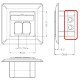 Goobay Επιτοίχια Πρίζα Cat 6 68244, 2X Rj45, 80X80Mm, Λευκή Goobay Επιτοίχια Πρίζα Cat 6 68244, 2X Rj45, 80X80Mm, Λευκή
