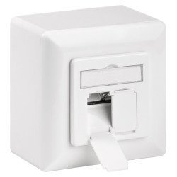Goobay Επιτοίχια Πρίζα Cat 6 68244, 2X Rj45, 80X80Mm, Λευκή