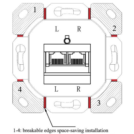Goobay Επιτοίχια Πρίζα Cat 6 68244, 2X Rj45, 80X80Mm, Λευκή Goobay Επιτοίχια Πρίζα Cat 6 68244, 2X Rj45, 80X80Mm, Λευκή