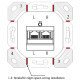 Goobay Επιτοίχια Πρίζα Cat 6 68244, 2X Rj45, 80X80Mm, Λευκή Goobay Επιτοίχια Πρίζα Cat 6 68244, 2X Rj45, 80X80Mm, Λευκή