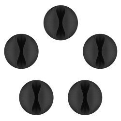 Goobay Οργανωτές Καλωδίων Σιλικόνης 95040, 1 Θέση, Φ7.8Mm, Μαύρο, 5Τμχ