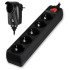 Powertech Πολύπριζο Ασφαλείας Pt-994, 5+1 Θέσεων Schuko, 16A, 2M, Μαύρο