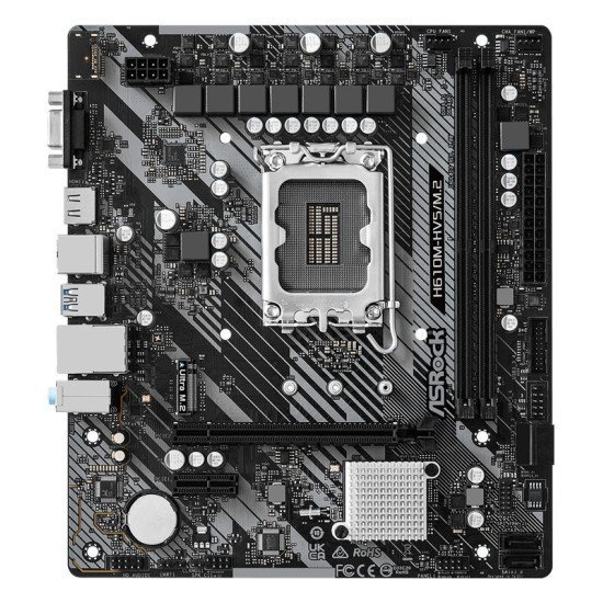 Asrock Μητρική H610M-Hvs/M.2 R2.0, 2X Ddr4, S1700, Usb 3.2 Gen1, Matx