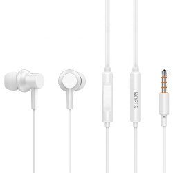 Yison Earphones Με Μικρόφωνο X2, 3.5Mm, 1.36M, Λευκά