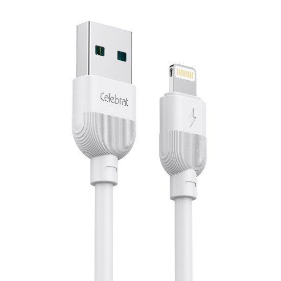 CELEBRAT καλώδιο USB σε Lightning CB-21I, 2A, 1m, λευκό