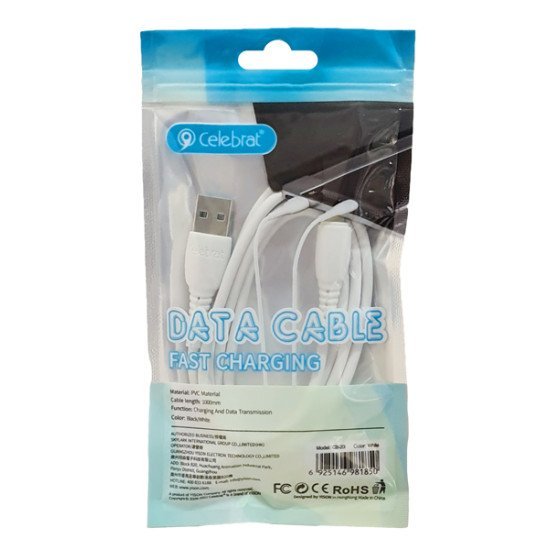 CELEBRAT καλώδιο USB σε Lightning CB-20I, 2A, 1m, λευκό