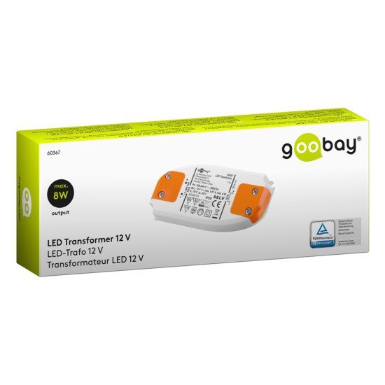 Goobay Μετασχηματιστής Led 60367, 12V, 8W, Ip20 Goobay Μετασχηματιστής Led 60367, 12V, 8W, Ip20