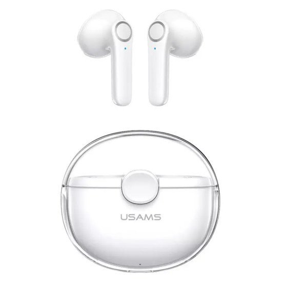 Usams Earphones Με Θήκη Φόρτισης Bu12, True Wireless, Λευκά