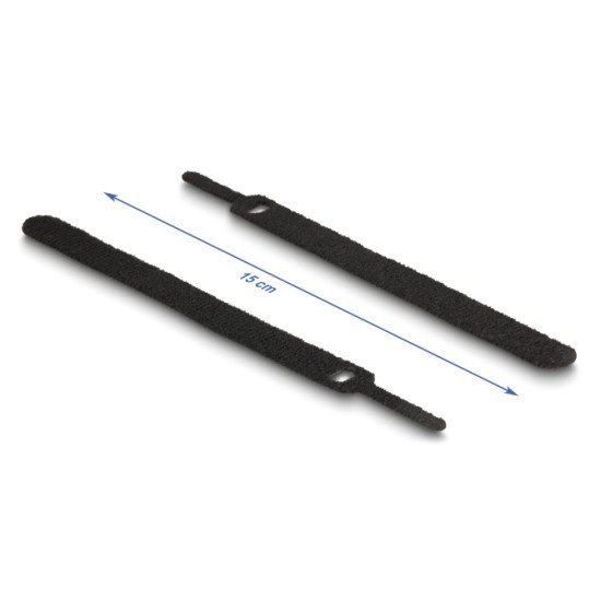 Delock Δεματικά Καλωδίων 19010, Τύπου Velcro, 12X150Mm, Μαύρα, 10Τμχ Delock Δεματικά Καλωδίων 19010, Τύπου Velcro, 12X150Mm, Μαύρα, 10Τμχ