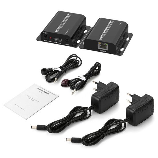 Powertech Hdmi Video Extender Cab-H148, Cat5E/6, Full Hd, 3D, Ir, 60M