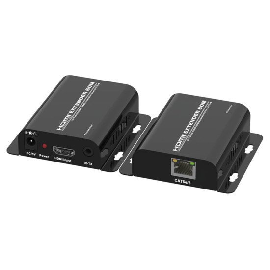 Powertech Hdmi Video Extender Cab-H148, Cat5E/6, Full Hd, 3D, Ir, 60M