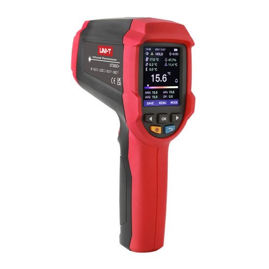 Uni-T Θερμόμετρο Υπερύθρων Ut305C+ Με Αισθητήρα K, -50 °C Έως 2200 °C Uni-T Θερμόμετρο Υπερύθρων Ut305C+ Με Αισθητήρα K, -50 °C Έως 2200 °C