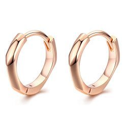 Bamoer Σκουλαρίκια Κρίκοι Bse119, Ασήμι 925, Ροζ Χρυσό