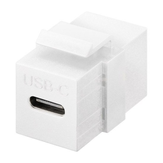 Goobay Keystone Module Usb-C 3.2 Gen 2 61262, Θηλυκό Σε Θηλυκό, Λευκό