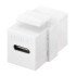 Goobay Keystone Module Usb-C 3.2 Gen 2 61262, Θηλυκό Σε Θηλυκό, Λευκό