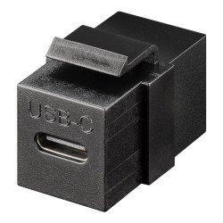 Goobay Keystone Module Usb-C 3.2 Gen 2 61261, Θηλυκό Σε Θηλυκό, Μαύρο